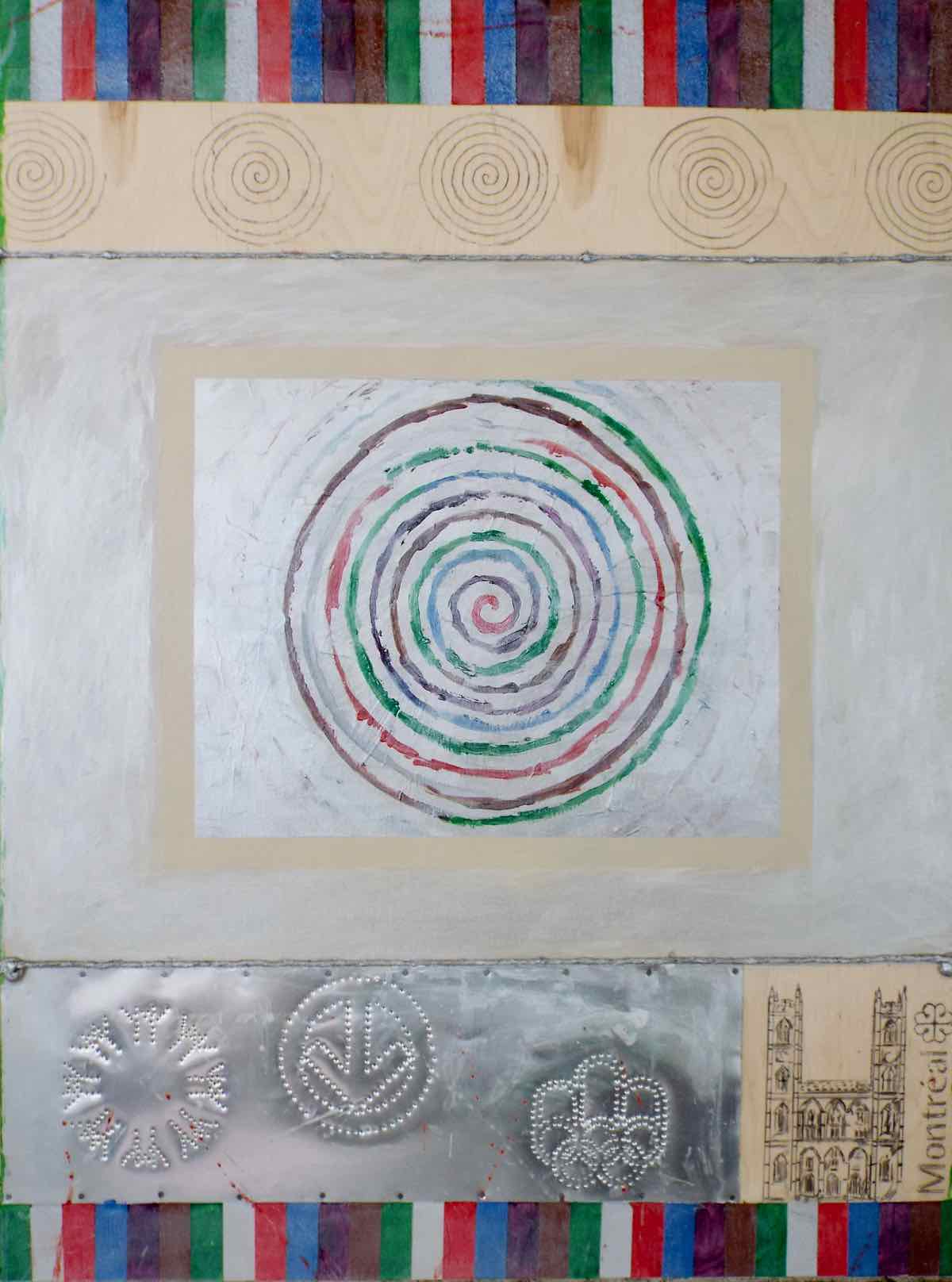 1701-01_2017 acrylique, cordes, clous, aluminium sur bois 101,5x76cm (40x30po)